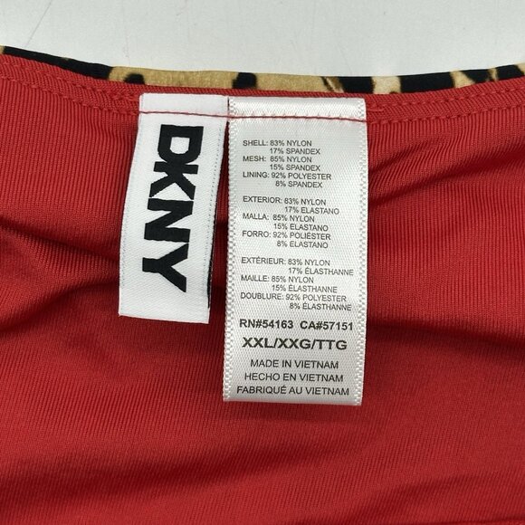 DKNY Jaguar Size XXL 2-Piece Leopard Print Bikini Set w/Removable Straps NWT - Picture 4 of 11